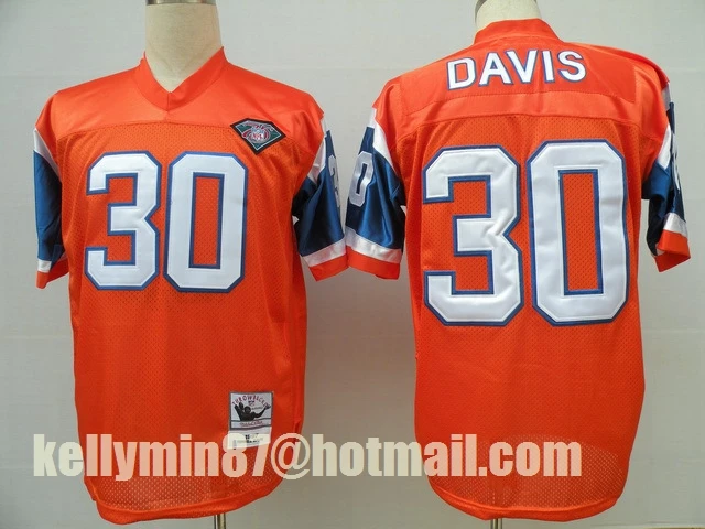 Синий Stitiched, Denver, Dennis Smith, John Elway, Terrell Davis, Steve Atwater, Shannon Sharp, Peyton Manning, Throwback Jersey - Цвет: Синий
