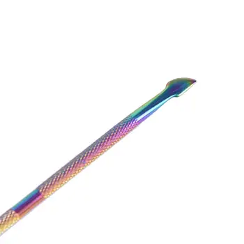 

1Pc Stainless Steel Cuticle Pushers Women Lady Rainbow Double-End Cuticle Remove Pusher Nail Art Clean Tool J0022