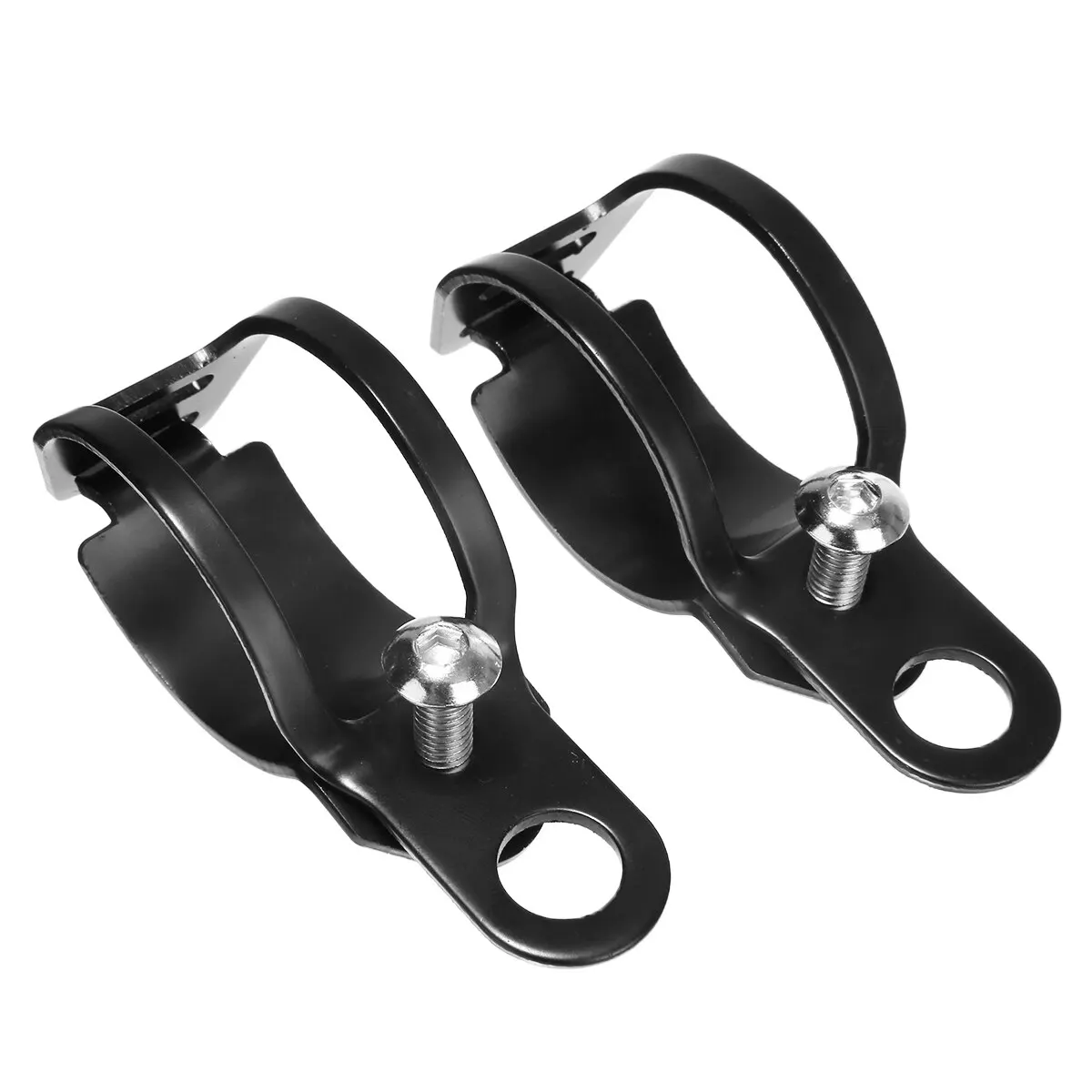 For Honda For Yamaha 1Pair Black Motorcycle Turn Signal Lamp 33-43mm Fork Clamp Metal Mount Bracket Headlight Holder Treyues