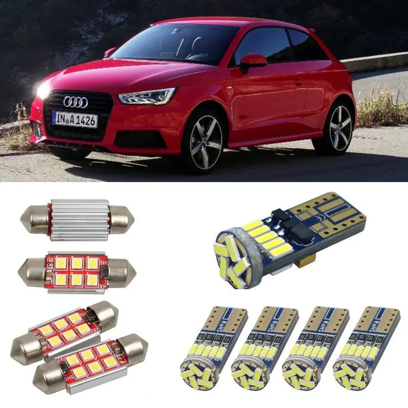 Внутренние светодиодные автомобильные фонари для audi A1 8x1 8xk хэтчбек чтение купольные лампы для автомобилей Ошибка бесплатно номерной знак свет 10 шт./лот
