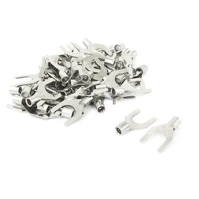 

50 Pcs TU Type 8.4mm Bolt Furcate AWG12-10 Non Insulated Terminals