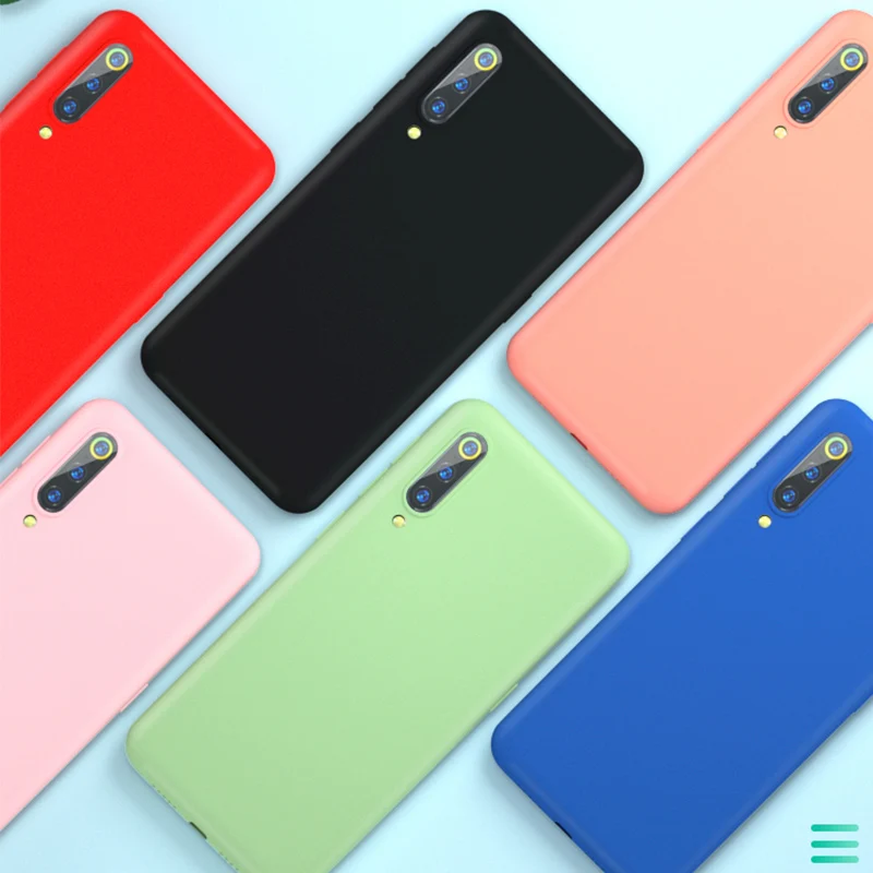 Жидкий силиконовый мягкий карамельный цвет чехол для телефона Red mi Note 7 Pro