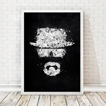 

Movie Breaking Bad Black White Art Canvas Poster Home Wall Decor (No Frame)