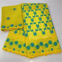 Африканская сухая кружевная ткань, высокое качество, хлопок, кружево, горячая Распродажа, швейцарская вуаль, кружевная ткань из Дубая, африканская ткань, 7 ярдов