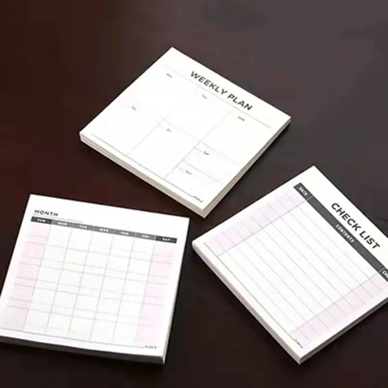 3 Pcs/lot Students stationery Creative sticker notes mutilfunction weekly/monthly/Check list work plan memo pads School Office