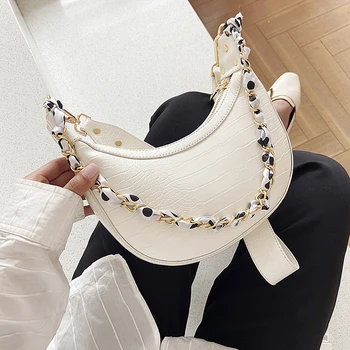 

New Luxury Designer Leather Women Handbags Acrylic Chains Shoulder Bags Women Wrist Handbags PU Ladies Hand Messenger Bags 2020