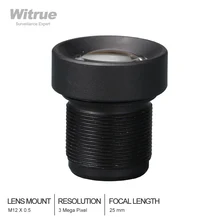 Witue HD cctv объектив 3MP 25 мм M12* 0,5 крепление 1/3 F2.0 15 градусов для камер видеонаблюдения