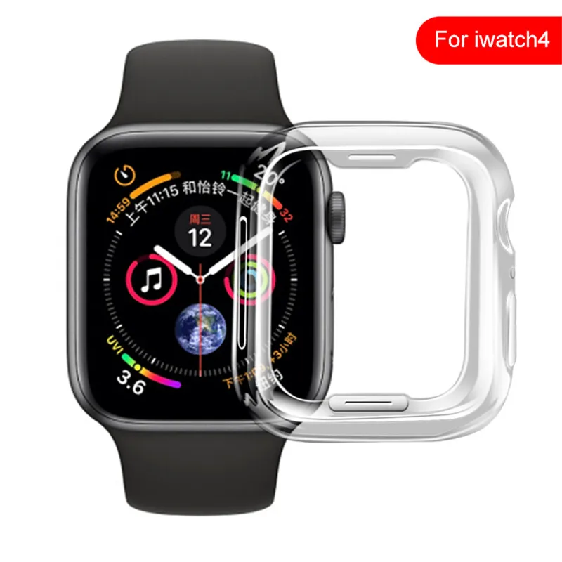 

Full Case for Apple Watch 4 3 2 1 40MM 44MM Protective TPU HD Clear Ultra-Thin Cover Screen Protector Cover For Iwatch 38MM 42MM