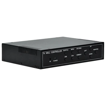 

Hot 4 Channel Tv Video Wall Controller 2X2 1X3 1X2 Video Processor 4 Tv Splicing Support Hdmi Dvi Vga Usb Port Input Eu Plug