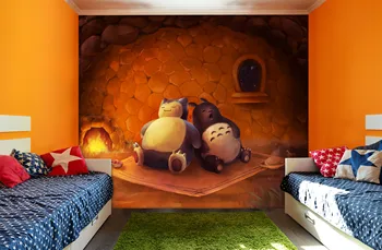 

[Self-Adhesive] 3D My Neighbor Totoro 4392243 Japan Anime Wall Paper mural Wall Print Decal Wall Murals