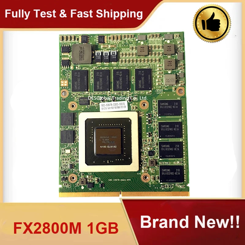 Абсолютно новая видеокарта FX2800M FX 2800M N10E-GLM-B2 DDR3 1GB VGA для ноутбука hp 8740 W, отлично работает, быстрая