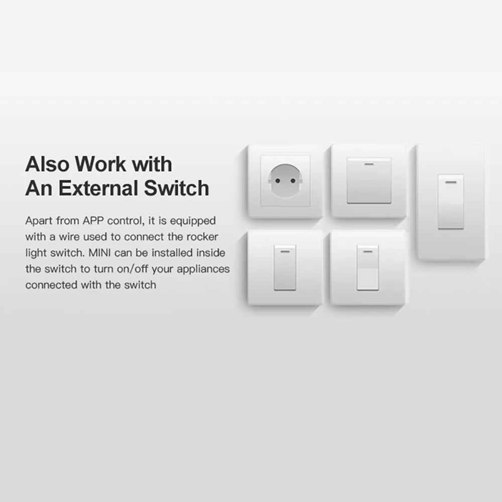 SONOFF MINI DIY WiFi переключатель двухсторонний умный переключатель маленький светильник с таймером переключатель модуль дистанционного управления работа с Alexa Itead