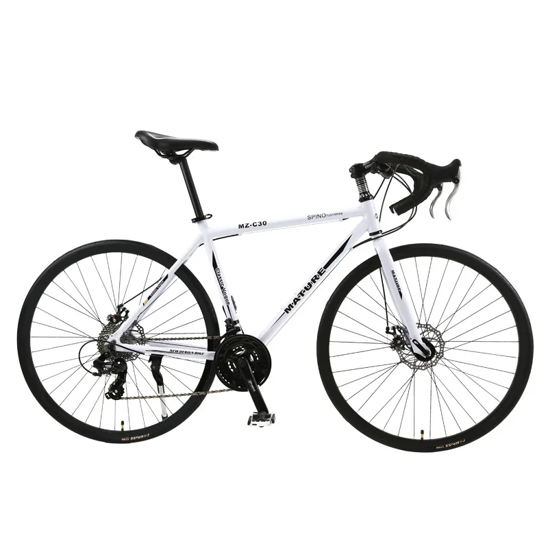 Road bicycle racing car 21/27/30/33 speeds, double disc brake, 700C speed change student bicycle Aluminum alloy