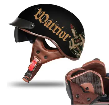 

New Retro Motorcycle Helmet Moto Helmet Scooter Vintage Half Face Biker Motorbike Crash Moto Helmet Casco Moto
