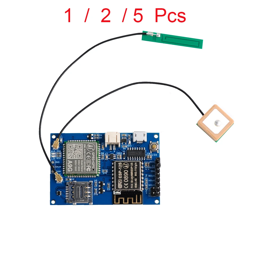 1/2/5 шт. ESP8266 Φ A9G GSM GPRS + GPS модуль узел V1.0 IOT макетная плата WiFi сотовый телефон