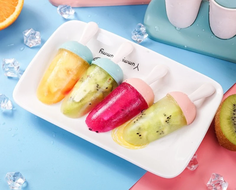 4 ячейки в упаковке для мороженого на палочке пресс форма приготовления