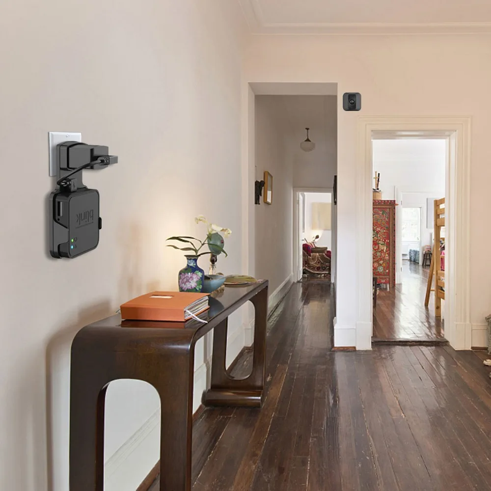 Support Mural Pour Blink Sync Module Core - Sans Perçage, Avec Câble Court, Fixation Facile Sur Prise électrique