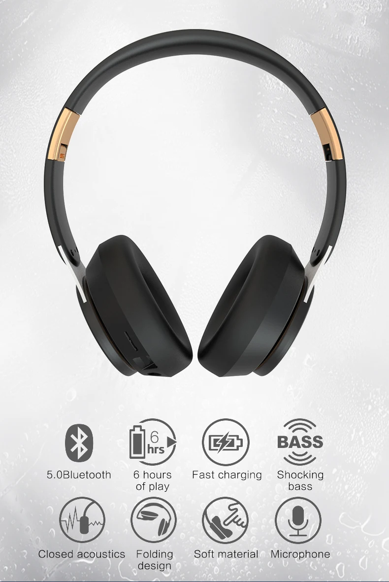 Foldable Wireless Headphones With Microphoe Girls Kids Earphone Music Helmet With TV PC Car Bluetooth Transmit