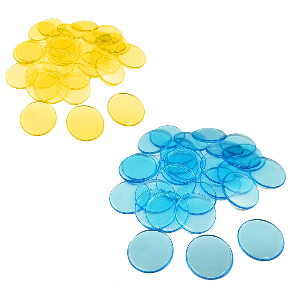 100 шт 19 мм дети бинго чипы прозрачный цвет счетные математические игровые счетчики маркеры Пластиковые Детские Обучающие аксессуары