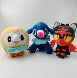 Peluches de dibujos animados de Pokémon para niñas, de 20Cm muñecos de Peluche, Kawaii, Popplio Rowlet, precioso Anime, Ragdoll, decoración del hogar, regalo