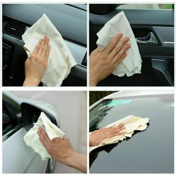 

Car Cleaning Natural Chamois Leather Cloth Washing Suede Absorbent Drying Towel Washing Tools 60x90cm Suede Leather Towel