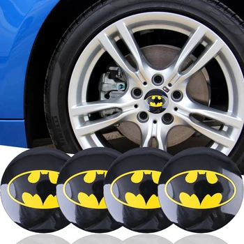 

4x 56mm 3D Metal Batman auto logo car styling car stickers Car Tyre Steering Wheel Center Hub Cap Emblem Badge car accessories