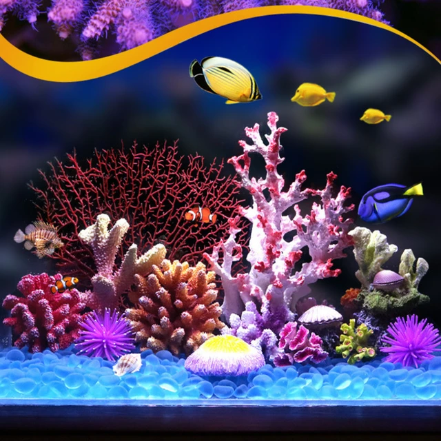  Instant Reef DM056 Artificial Coral Inserts Decor, Fake Coral  Reef Decorations for Colorful Freshwater Fish Aquariums, Marine and  Saltwater Fish Tanks : Aquarium Decor Ornaments : Pet Supplies