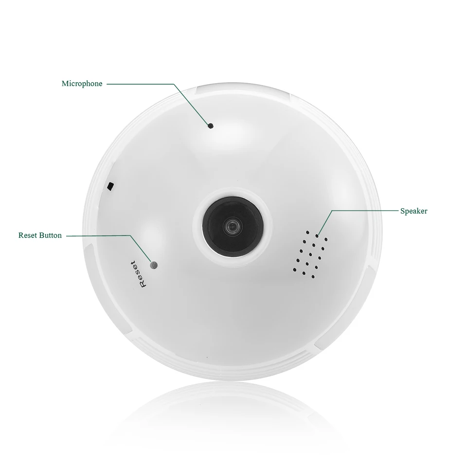 WakeView светодиодный светильник 960P Беспроводная панорамная Домашняя безопасность WiFi CCTV рыбий глаз лампа ip-камера в форме лампы 360 градусов Домашняя безопасность 1.3MP