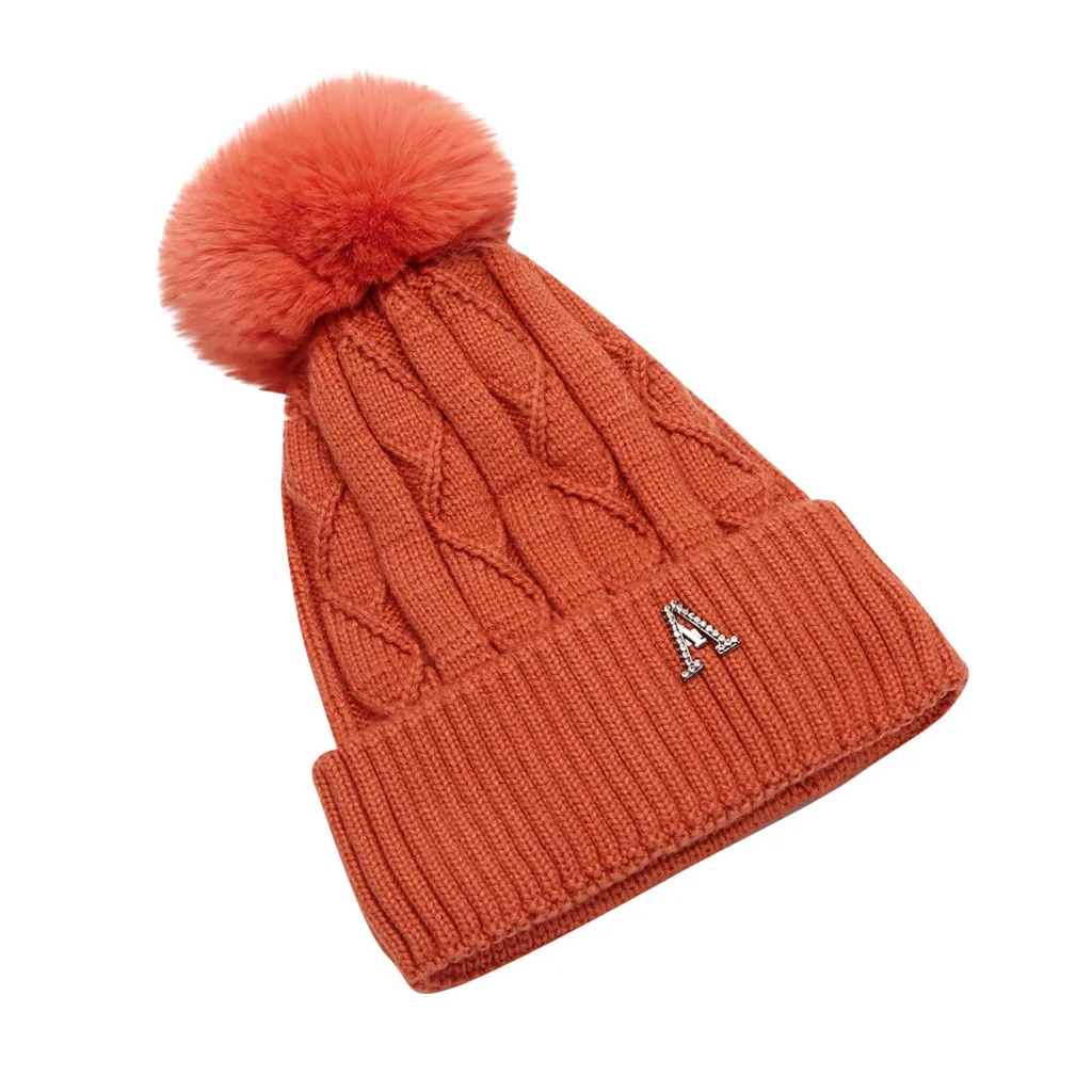 Зимние шапки для женщин, Шапка-бини из кашемира, толстая вязаная теплая шапка, милые вязаные бини, эластичная мягкая шапка# YL1