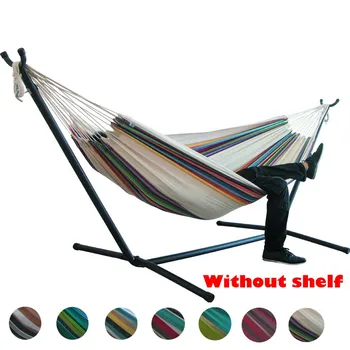 

Single Double Hammocks Indoor Comfort Durability Yard Striped Hanging Chair Thicken Widen Canvas Large Chair Hammocks Outdoor