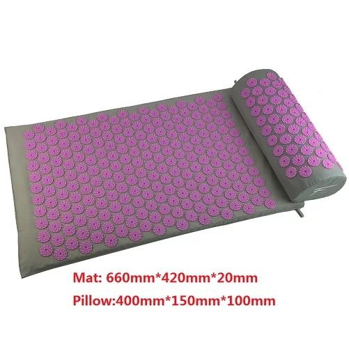 Массажная подушка, массажный коврик для йоги, акупрессура, облегчающий стресс, боль в спине, шип, коврик для акупунктурного массажа, коврик для йоги с подушкой - Цвет: Purple 02