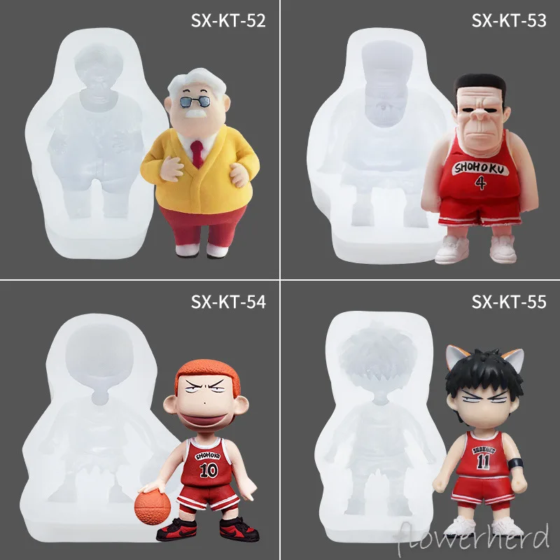 Силиконовые формы для торта с Луной Slam Dunk баскетбольные фигурки модель свечей DIY