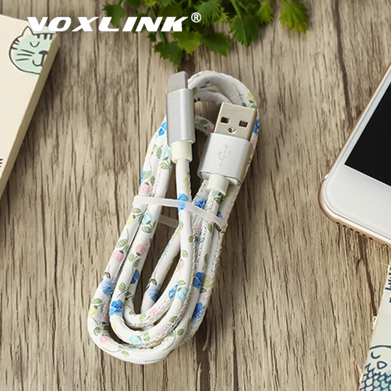 USB кабель VOXLINK 8Pin быстрая зарядка мобильный телефон кабели из искусственной кожи