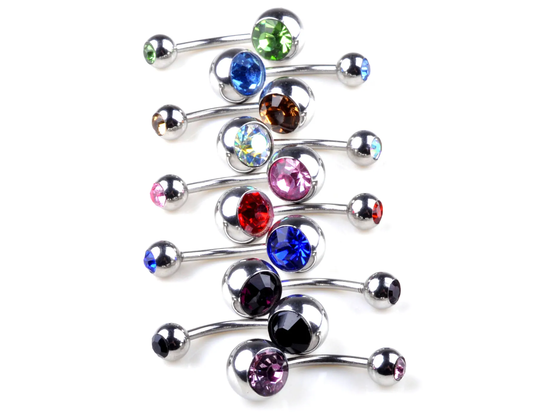 Surgical steel navel piercing jewelry