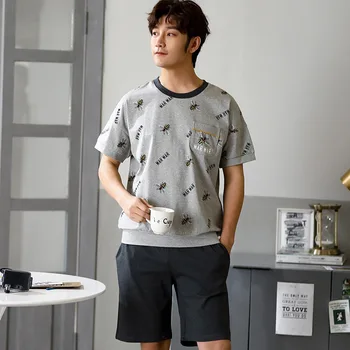 

Pajamas Suit T-Shirt Pants Sleep Set Women Short Sleeve Nightwear Pijamas Female Nighty Robe Nighties Lounge Sleepshirt Homewear