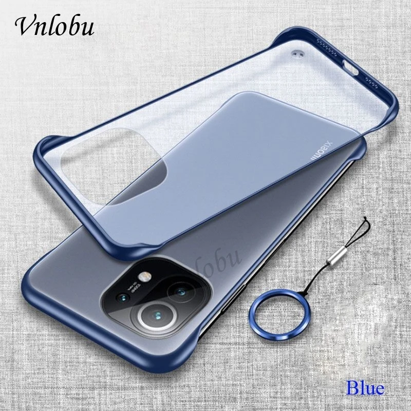 For Xiaomi Mi 11 Case Frameless Hard PC Shockproof Matte Transparent Ultra Thin Ring Phone Case For Xiaomi mi 11 mi11 Back Cover xiaomi leather case chain Cases For Xiaomi