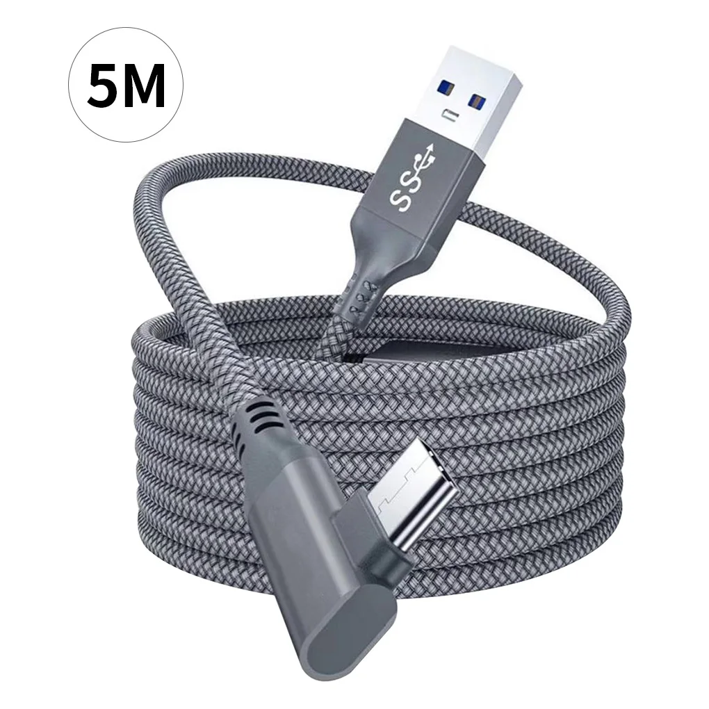 Cable de carga de línea de datos para auriculares Oculus Quest 2, conexión VR, USB 3,0 tipo C, transferencia de datos, accesorios de VR, 5M