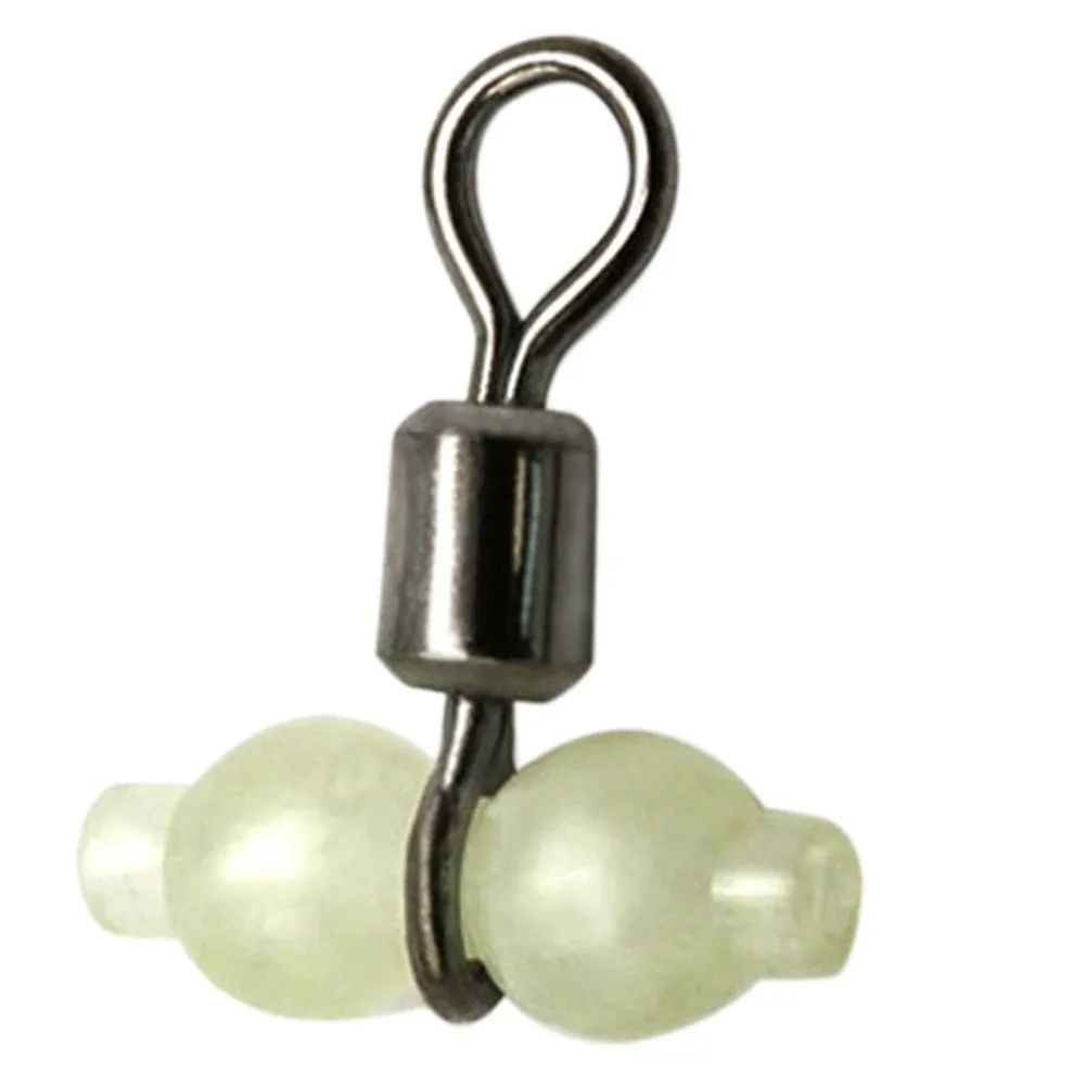 

10pcs Luminous Gourd Rolling Swivel Ring Connector Sea Fishing Tackle Tool