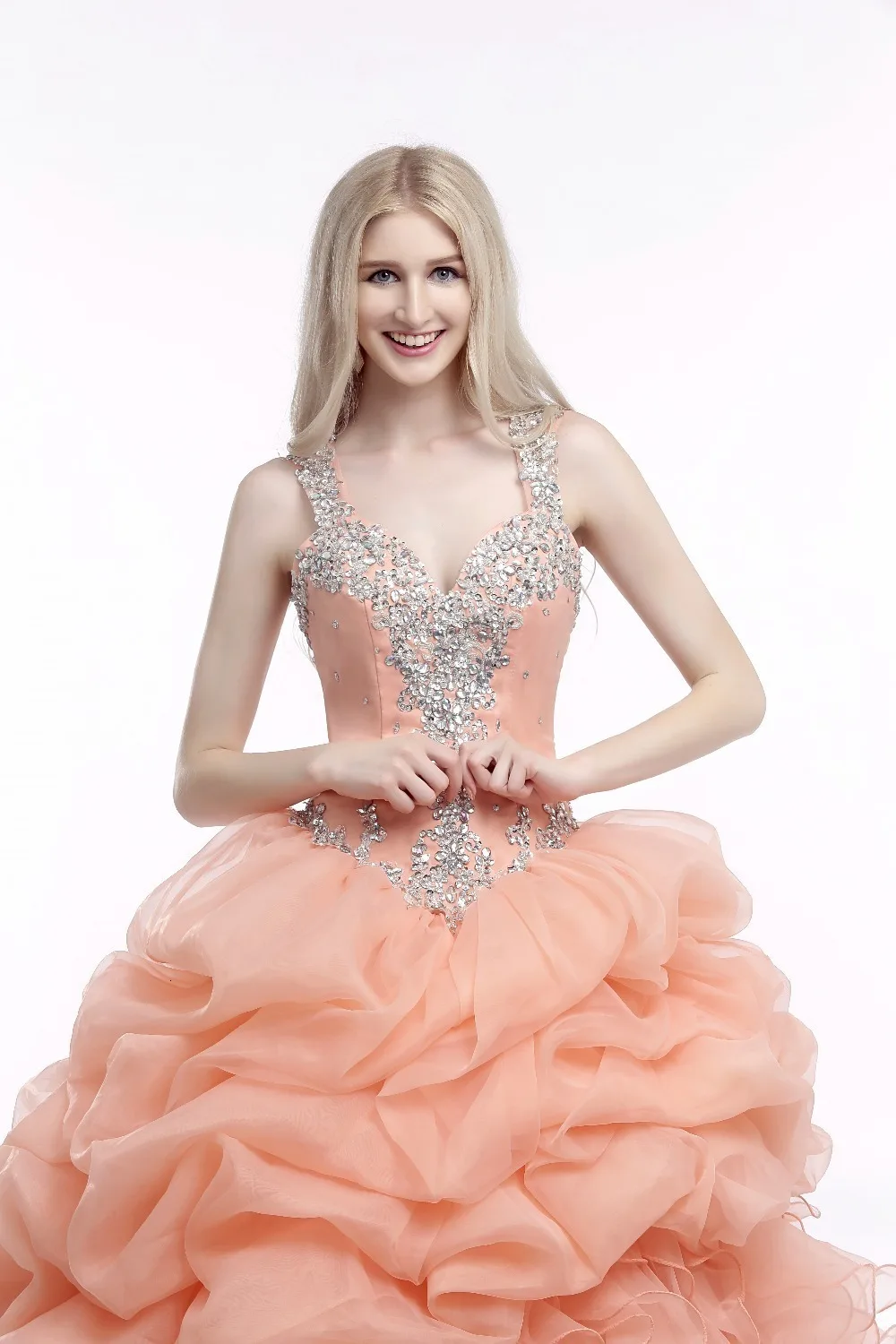 Don's Bridal Hot8 яркие цвета Милая шея длина до пола оборки без рукавов бальное платье бальные платья для женщин