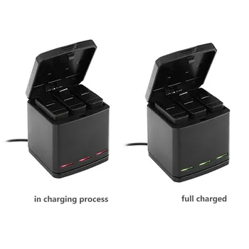 

3 in 1 Battery Charger Carrying Box for GoPro Hero 8 7 6 5 Action Camera Accessories Batteries Storage Box