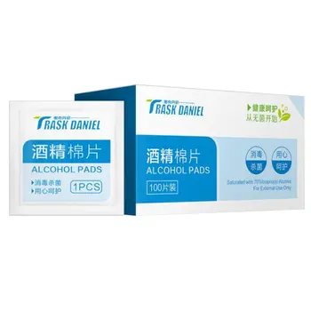 

Alcohol Wipes Disposable Disinfection Alcohol Wipes Hospital Alcohol Cleaning Disinfection Piece 100Pcs/Box