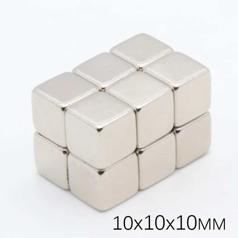 50 шт. 10x10x10 мм N35 Неодимовый Магнит куб Постоянный NdFeB супер сильные мощные магнитные магниты квадратный бак куб неодимовый