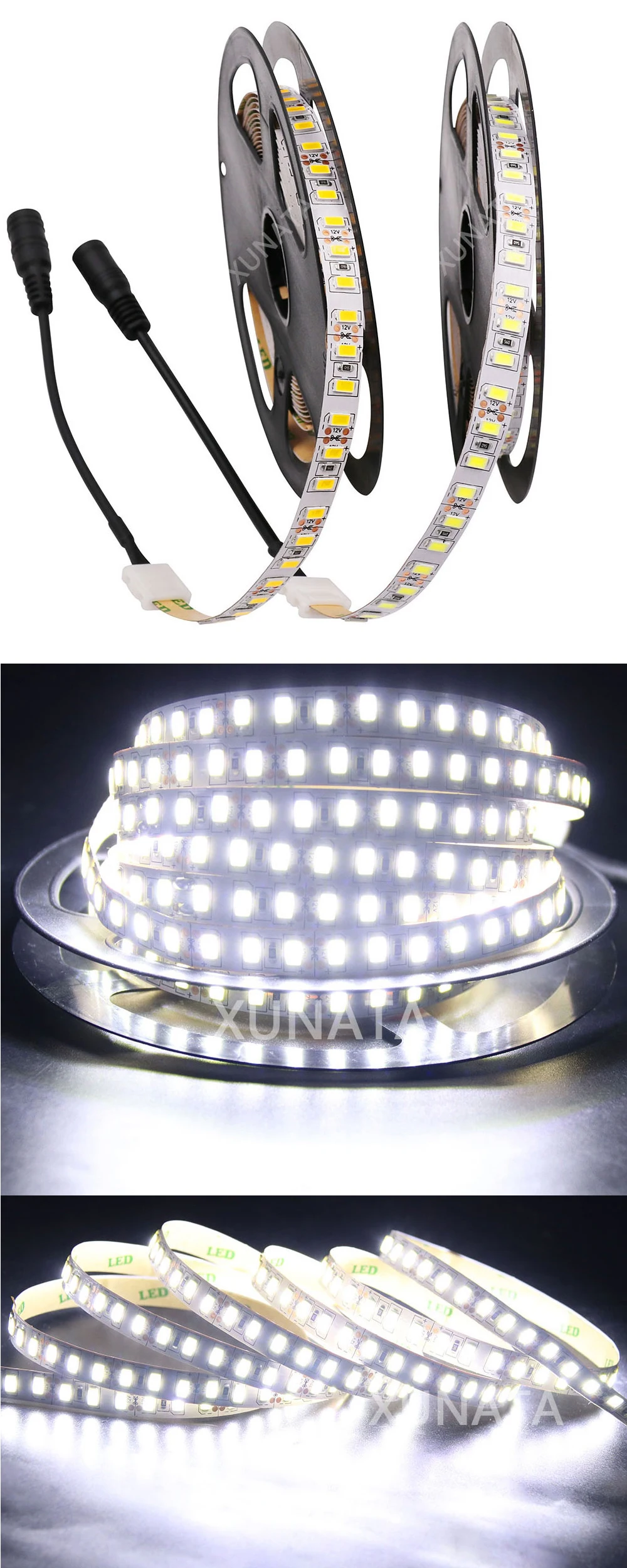 5630SMD Светодиодная лента DC12V 5730 120 светодиодный s/m не водонепроницаемый светодиодный светильник 50 см 1 м 2 м 3 м 4 м 5 м гибкая светодиодная лента под шкаф светильник