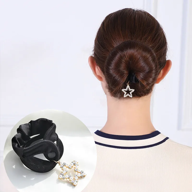 CHIMERA Fashion Bun Updo Hair Clips Sponge Donut Accessories for Women Pearl Star Pins Clamp Headwear | Украшения и аксессуары