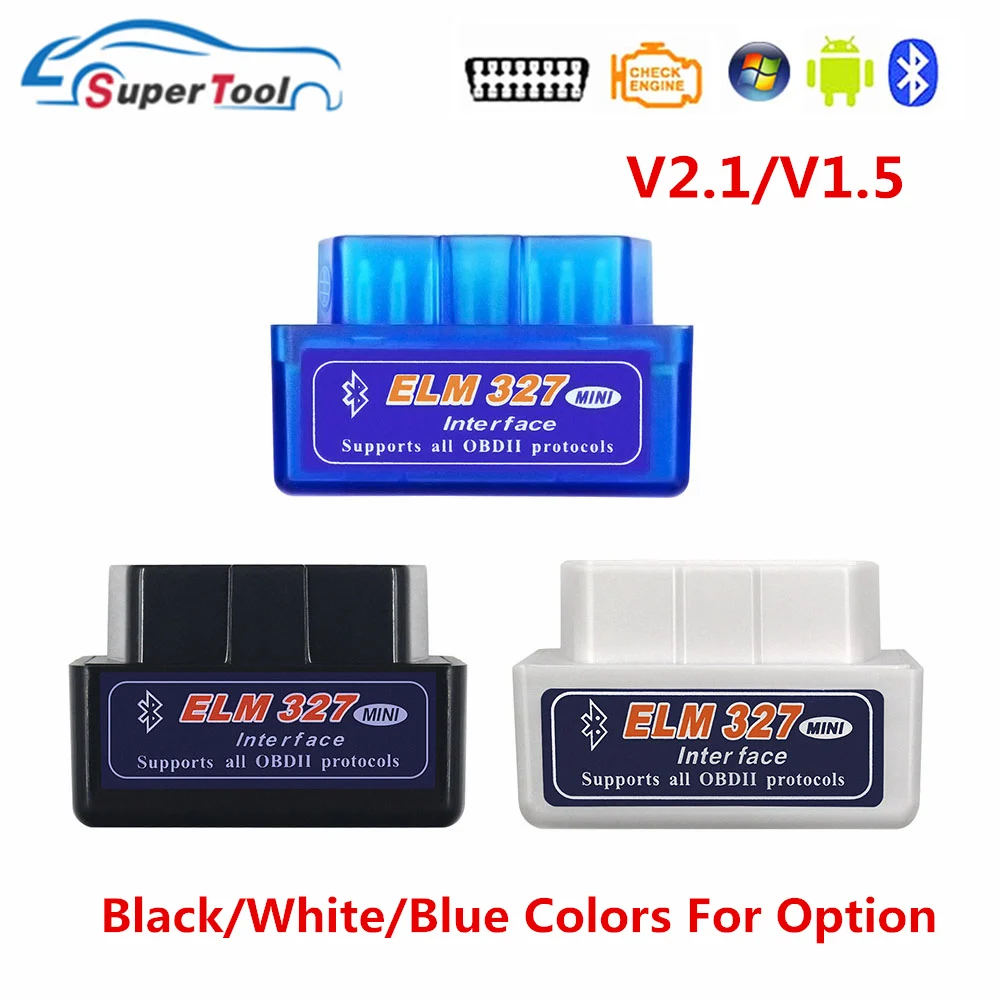 OBD2 ELM327 Bluetooth V2.1 V1.5 автомобильный диагностический инструмент OBDII ELM 327 V2.1/V1.5 OBD II