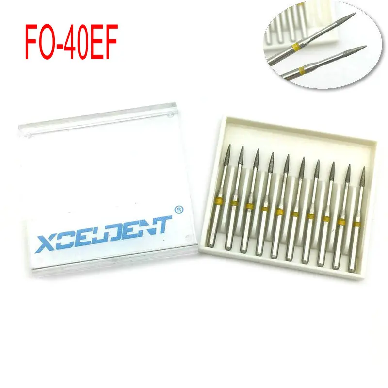1 Box Dental Burs Diamond FG 1.6mm High Speed Drills for Polishing Smoothing Teeth Polishers FO-40EF | Инструменты