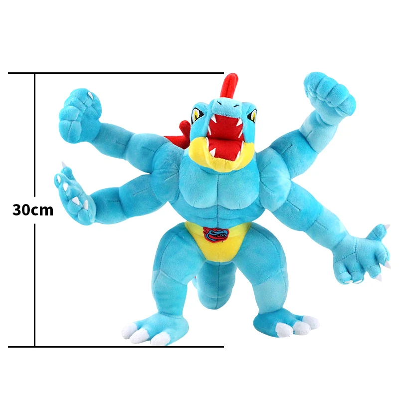 30 см мультфильм аниме Feraligatr Machamp плюшевые куклы мягкие игрушки животных лучший подарок для детей