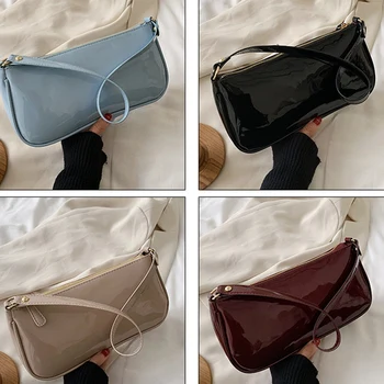 

Oil Wax Leather Women's Shoulder Bag Fashion Luxury Retro Handbag Simple Mini Armpit Bag Mobile Phone Bag