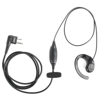 

2018 2 Pin Earhook Earpiece For Motorola Radio Walkie Talkie GP68 300 88 TC500 600 2100 510 610 G Shape Clip Ham Radio Earphone