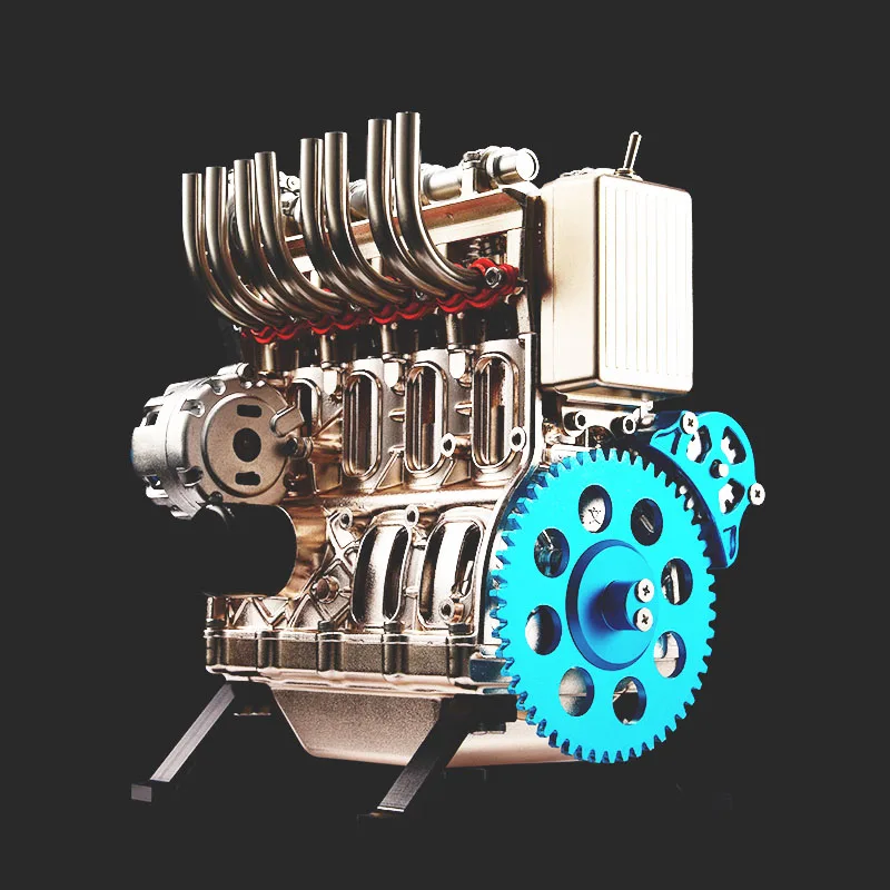 Kit de montaje mecánico de Metal completo, modelo de motor V8, 3D,  experimento de ciencia, juguete de Física - AliExpress